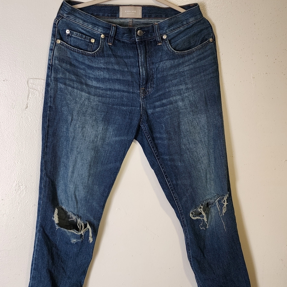 Everlane Casual Distressed Women's Blue Jeans
